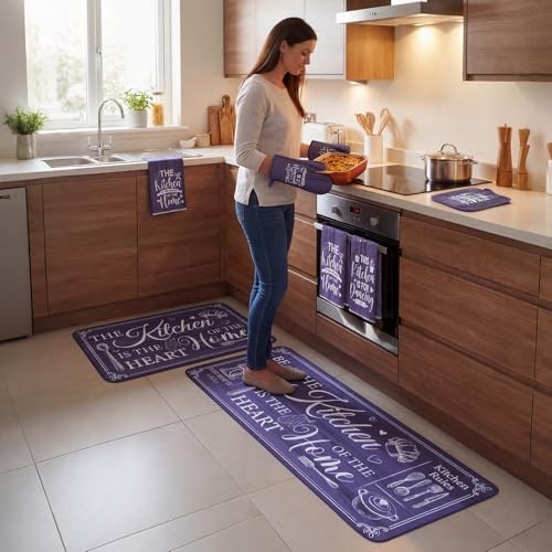 Fourluoo 10 Pcs Purple Kitchen Decor Set - Image 4