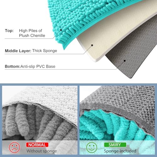 Smiry Bathroom Rugs 70X24, Luxury Chenille Extra Soft Absorbent Bath Mat - Image 5