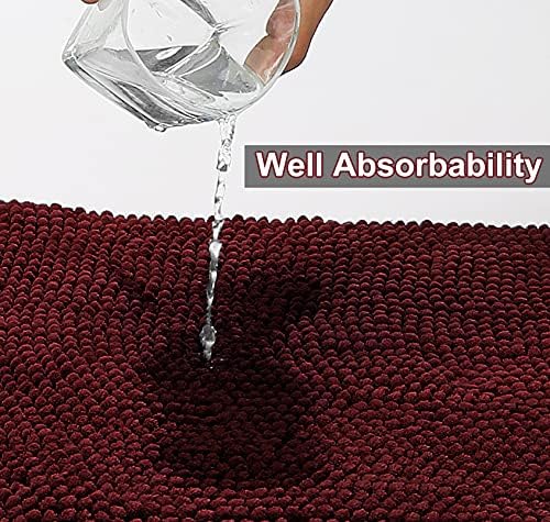Urvoix Bathroom Rugs Sets 3 Piece, Non-Slip Chenille Bath Rug Set - Image 6