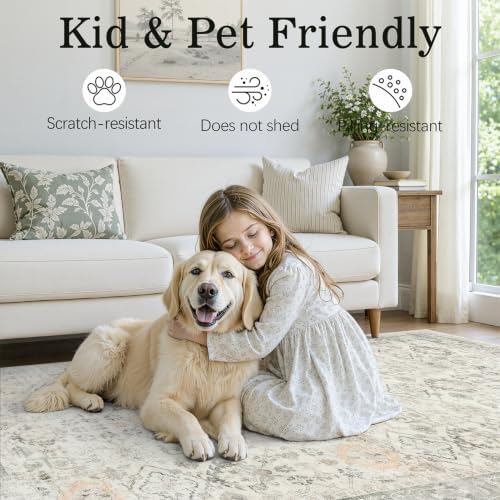 DCX Distressed Vintage Washable 5x7 Area Rug - Image 5
