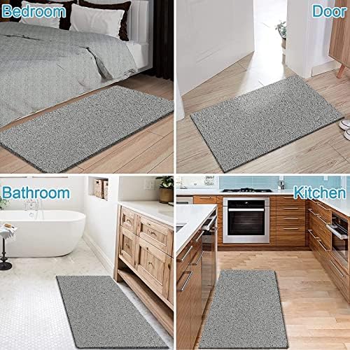 godehone Shower Mats Non Slip Without Suction Cups, PVC Loofah Bathroom Mats, Loofah Mats for Shower and Bathroom, Quick Drying, 23.6× 47.2 Inch, Grey - Image 5