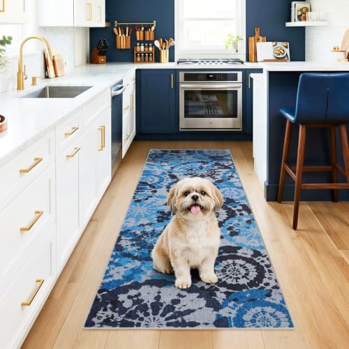 Washable 2x6 Runner Rugs for Hallway, Boho Modern Runner Rug for Entryway by Quntue