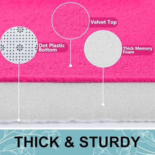 Smiry Memory Foam Bath Mat 24x16, Extra Soft and Absorbent Bathroom Rugs - Image 3