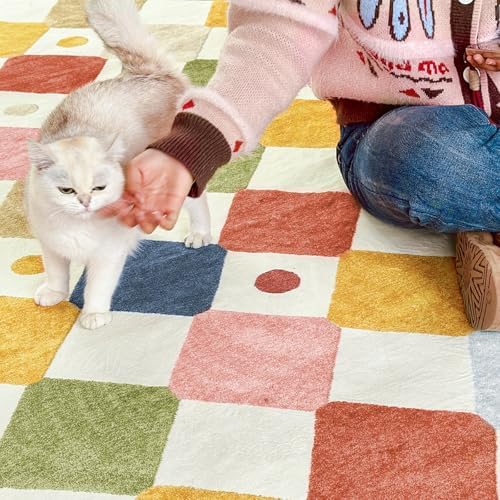 jinchan 8x10 Kids Playroom Rug Washable Colorful Classroom Nursery Play Mat - Image 6