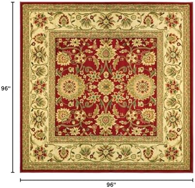 SAFAVIEH Lyndhurst Square Rug 8', Red & Ivory LNH212F - Image 2