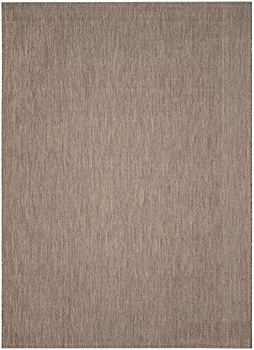 SAFAVIEH Outdoor Area Rug 6'7"x9'6" - Courtyard Collection - Coastal Design, Brown & Beige, Durable & Easy Cleaning, Ideal for Patio, Entryway, Mudroom, Backyard (CY8022-36321) - Image 3