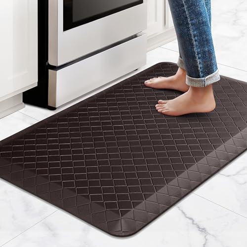 HappyTrends Kitchen Floor Mat - 4/5 Inch Thick Anti-Fatigue Kitchen Rug by HappyTrends