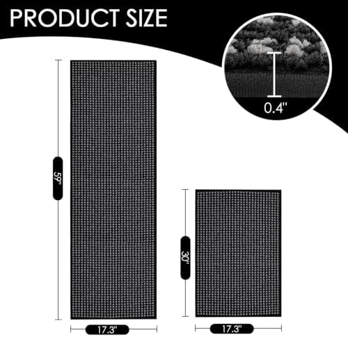 hicorfe Waffle Kitchen Runner Rugs Set of 2,Non Slip Kitchen Mats for Floor - Image 2