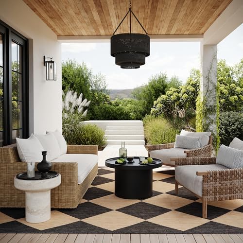 nuLOOM Sabina Dark Grey Trellis Indoor/Outdoor Runner Rug, 2' x 10' by nuLOOM