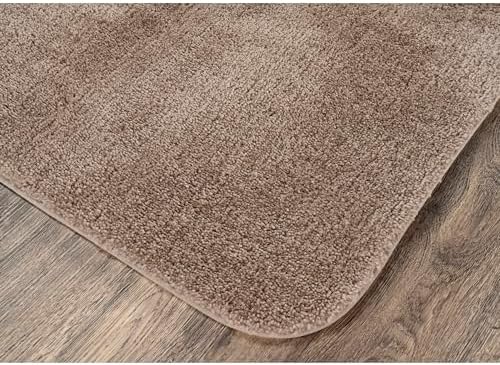 Garland Rug Traditional 3 Piece Nylon Washable Bathroom Rug Set Taupe - Image 3