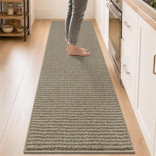 BEQHAUSE Kitchen Runner Rugs 24"x96", Kitchen Mats for Floor, Light Beige by BEQHAUSE