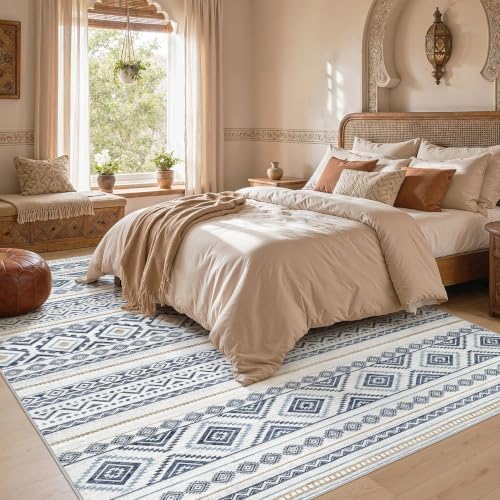 cotiled Boho 5x8 Area Rugs for Living Room: Soft Moroccan Washable Rug - Image 5