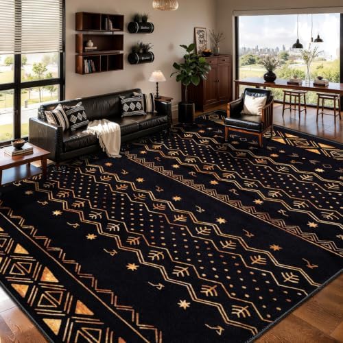 SERISSA 8x10 Washable Non-Slip Boho Area Rug for Living Room by SERISSAHomeDecorCollection