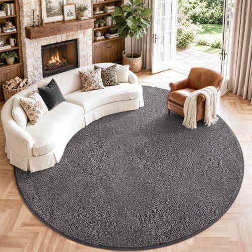 Keeko Round Area Rug 5ft for Living Room Bedroom,Soft Washable Circle Rug by Keeko