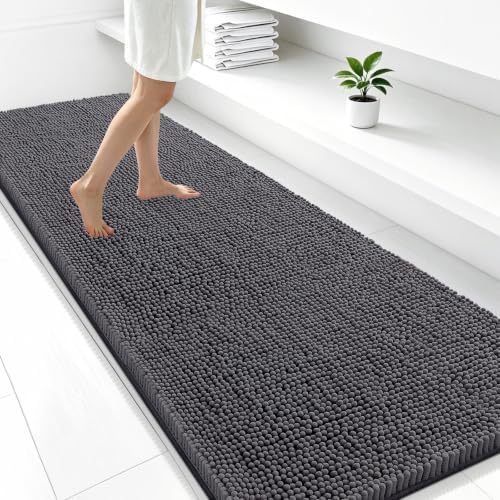 Smiry Bathroom Rugs 47X24, Luxury Chenille Extra Soft Absorbent Bath Mat by Smiry