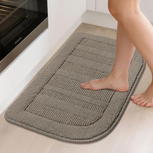 BEQHAUSE 2-Pack 30x18 in Kitchen Rugs Non Slip Washable Sink Rug Set, Beige - Image 2