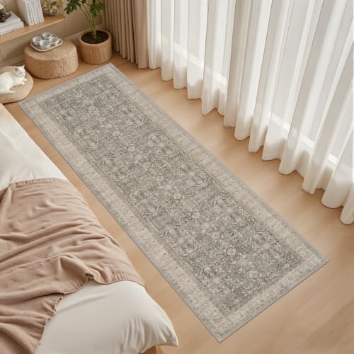 3x8 Hallway Washable Runner Rug: Kitchen Carpet Warm Taupe - Image 3