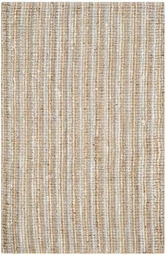 SAFAVIEH Natural Fiber Area Rug 4x6, Jute Knotted Grey & Natural NF447K - Image 3