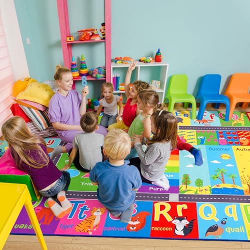 HOMORE Kids Rug, 10x14 Large Educational Rugs for Classroom Playroom - Image 3