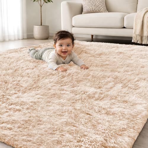 Smiry Area Rugs for Living Room Bedroom 6x9 ft, Fluffy Washable Carpet by Smiry