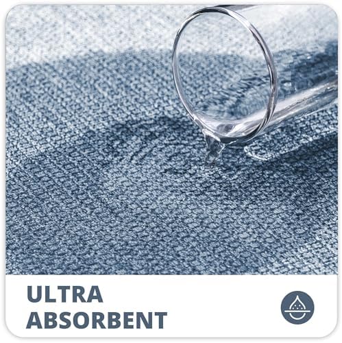 Bosap Bath Mat,Ultra Thin Bathroom Runner Rugs,Large Bath Mats for Bathroom,Quick Dry,Non-Slip,Machine Washable,Low Pile,Bath Rug,Shower Outside,Sink,Home Decor Accessories.Blue,1'9"x3'11"（21x47inch） - Image 3