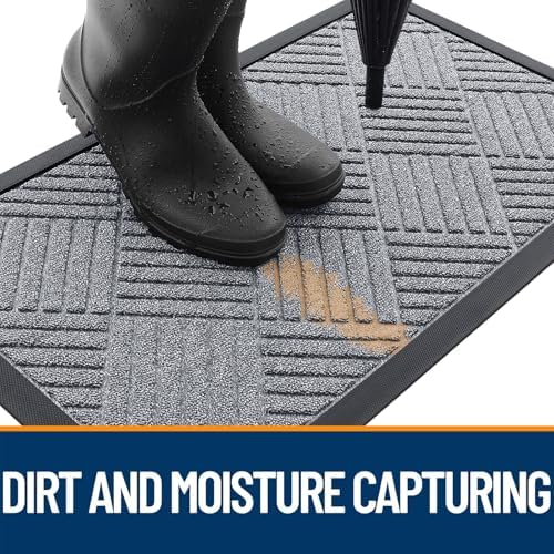 OLANLY Front Door Mat Outside Entrance 35x23, Waterproof Heavy-Duty Doormat - Image 3
