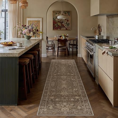 HUGEAR Hallway Runner Rugs 2x7 Brown Vintage Rug - Image 2