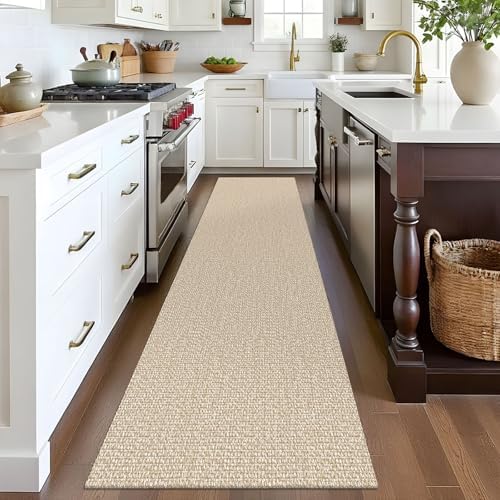 EARTHALL Washable Runner Rug, Non Slip Entryway Runner, 2x8 Ft, Sand/Beige - Image 5