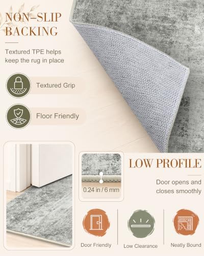 OLANLY 2x8 Washable Runner Rug, Soft Non Slip Carpet for Hallway Kitchen - Image 7