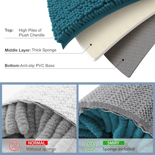 Smiry Bathroom Rugs 30X20, Luxury Chenille Extra Soft Absorbent Bath Mat - Image 5