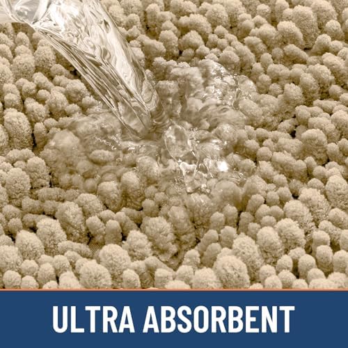 Smiry Bathroom Rugs 47X20, Extra Soft Rubber Backing Chenille Bath Mats - Image 5