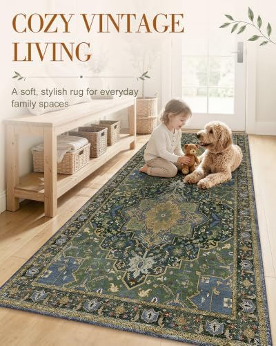 OLANLY 8x10 Washable Area Rug, Soft Non Slip Carpet for Bedroom Living Room - Image 3