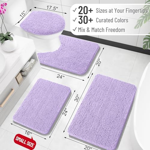 OLANLY Bathroom Rugs 34x21, Extra Soft Absorbent Chenille Bath Rugs - Image 2