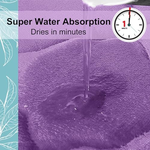 OLANLY Memory Foam Bath Mat Rug 47x17, Ultra Soft Bathroom Rugs, Lavender - Image 5