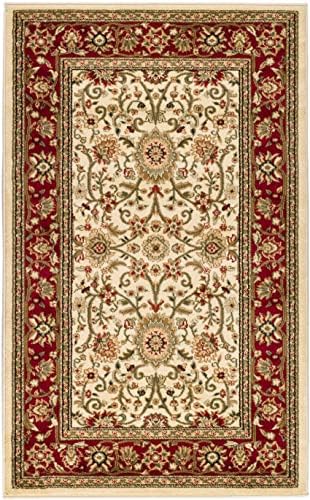 SAFAVIEH Lyndhurst Area Rug 3'3"x5'3", Ivory & Red LNH212K - Image 2