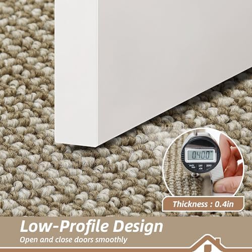 BEQHAUSE Dirt Trapper Door Mat 36" x 60", Non-Slip Washable, Light Beige - Image 4