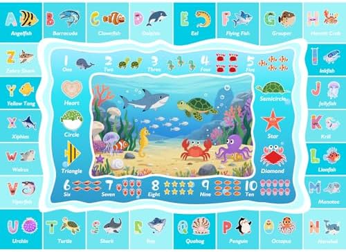 ABC Kids Ocean Rug for Playroom, 5x7 ft Alphabet Classroom Rug - Image 3