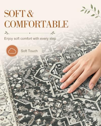OLANLY 2x10 Washable Runner Rug, Soft Non Slip Carpet for Hallway Kitchen - Image 4