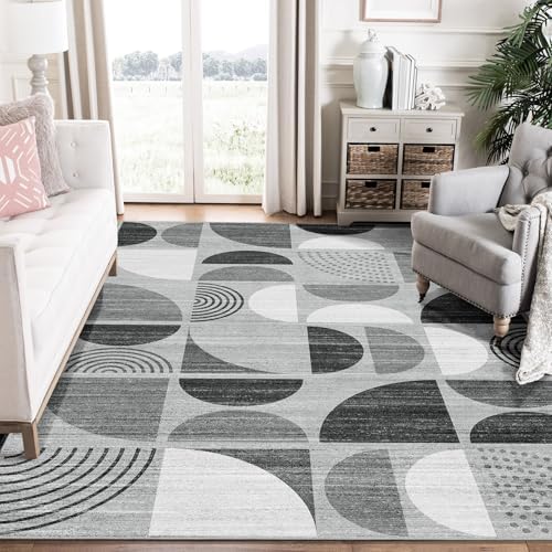 MUJOO 6x9 Area Rug,Washable Rugs Non Slip Modern Abstract Large Boho by MUJOO