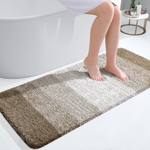 OLANLY Bathroom Runner Rug 47x20, Extra Soft Absorbent Microfiber Bath Rugs by OLANLY