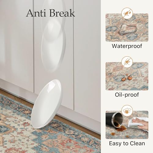 GENIMO Anti Fatigue Kitchen Mats for Floor 2PCS, Standing Rugs,BlueCoral - Image 5
