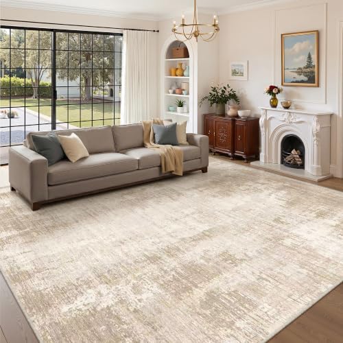 Valenrug 8x10 Area Rugs for Living Room, Large Washable Rug Non Slip Beige - Image 3