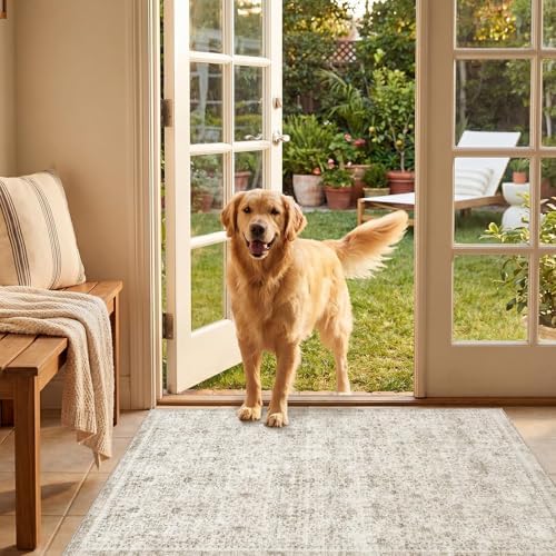 Sasttie 2x3 Area Rugs, Ultra-Soft Washable Rug for Living Room, Beige - Image 2
