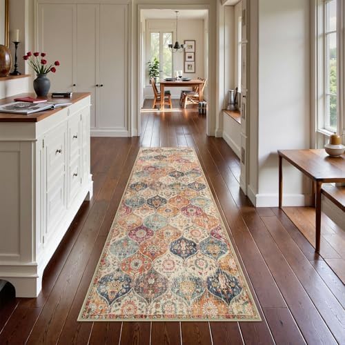 Lahome Moroccan Kitchen Runner for Hallways, 2x7 Runner Rug Non Slip - Image 5