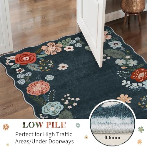 Washable Rug Runner, 3x8 Carpet Runners for Hallway, Ultra Soft Water Resisitant Floor Mat for for Living Room, Entryway, Bedroom, Bathroom, Water Resisitant and Easy to Clean, Dark Green - Image 5