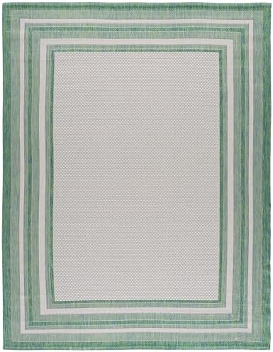 SAFAVIEH Courtyard Outdoor Area Rug 9'x12', Ivory & Green CY8475-55712 - Image 3