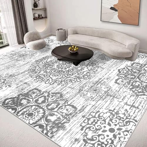 HEBE Area Rug for Living Room 8'x10', Washable Non Slip Boho Bedroom Rug - Image 6