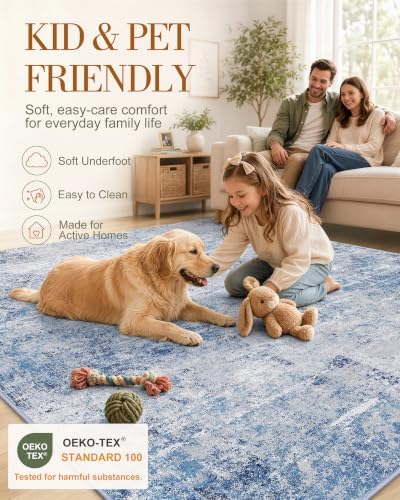 OLANLY 3x4 Washable Accent Rug, Soft Non Slip Carpet for Entryway Bedside - Image 5