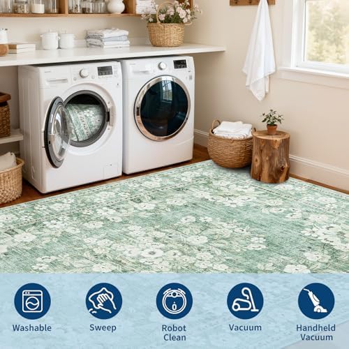 GarveeHome 5x7 Area Rug for Living Room Vintage Floral Rugs - Image 4