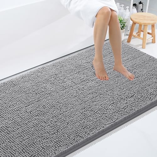 Smiry Bathroom Rugs 96X36, Luxury Chenille Extra Soft Absorbent Bath Mat by Smiry